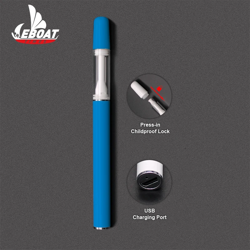 New tech no lead cbd atomizer 310mAh rechargeable 0.5ml 1ml cbd vape for disposable vaporizer