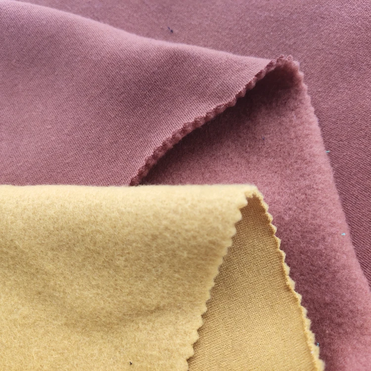 
 Полиэтиленовая флисовая ткань, односторонняя щетка 30s + 150DTY 240 г/см, 63 дюйма, окрашенный цвет  