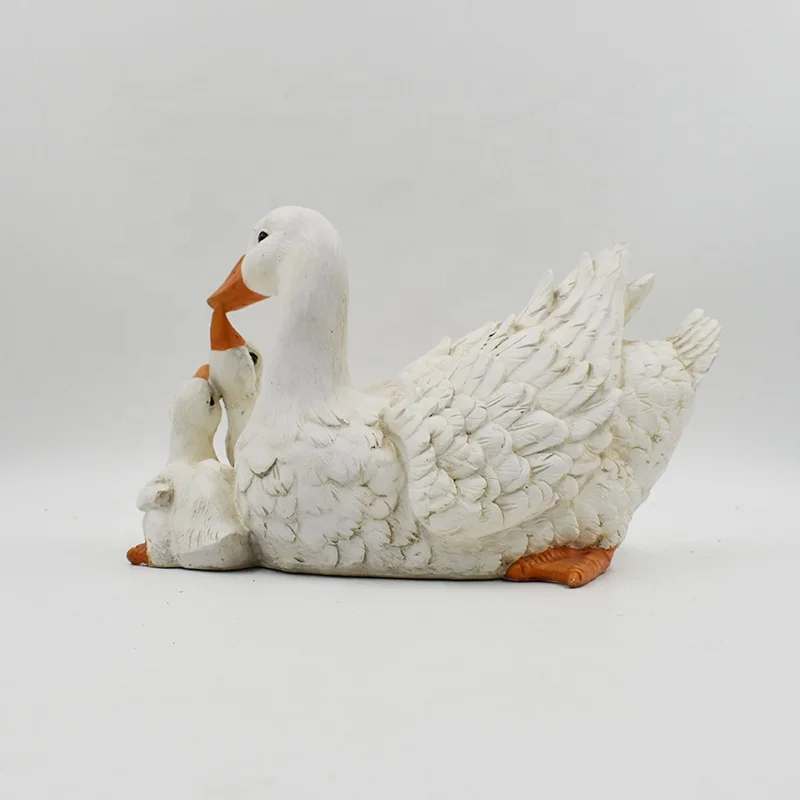 
Creative Animal Sculpture Resin Duck Family Figurines Garden Resin Ornament 