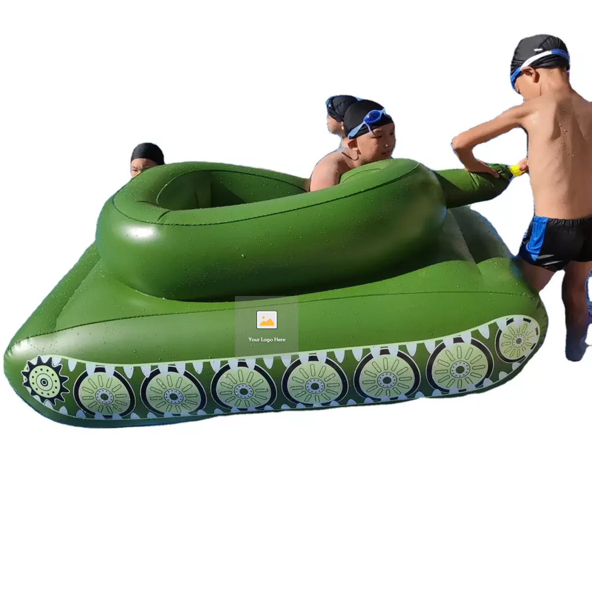 Wholesale Pool Punisher Inflatable Tank With Squirt Gun Summer Inflatable Army Tank Pool Float For Kids Teens Adults