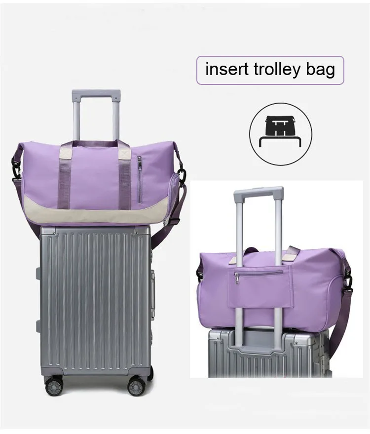 Fitness Travel Duffle Bag Portable Dry And Wet Separation Sports Weekend Shoulder Tote Gym Bag