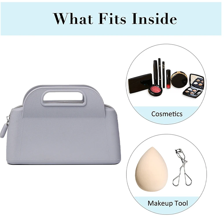 Fashionable Candy Colored Mini Silicone Bag Waterproof Handbag Wallet Handbag Cosmetic Bag Makeup Kit Organizer