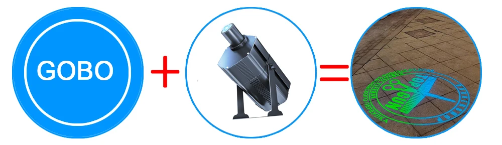 80W IP65 Outdoor waterproof advertising gobo projector light customize logo projector floor Welcome light Production warning