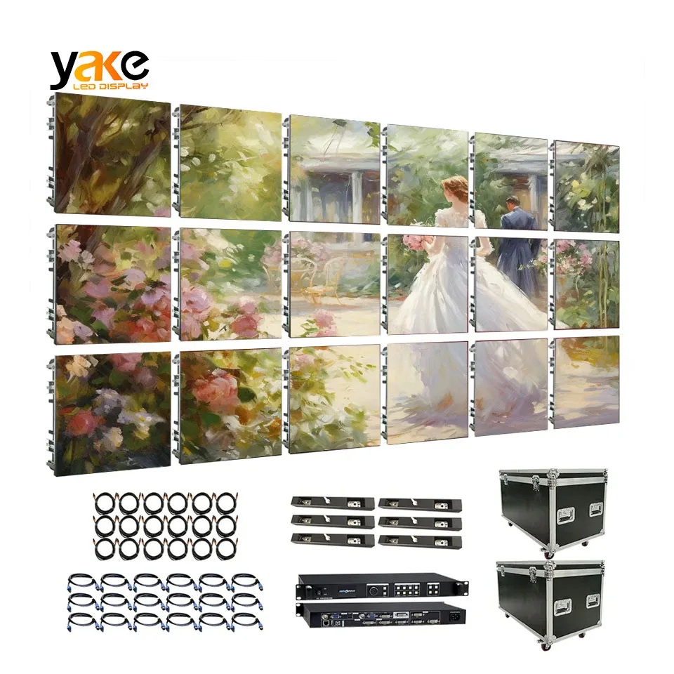 P2.6 P3.91 Indoor LED Screen display 4x3m truss-Turkey Outdoor Rental led screen for events Wedding stage
