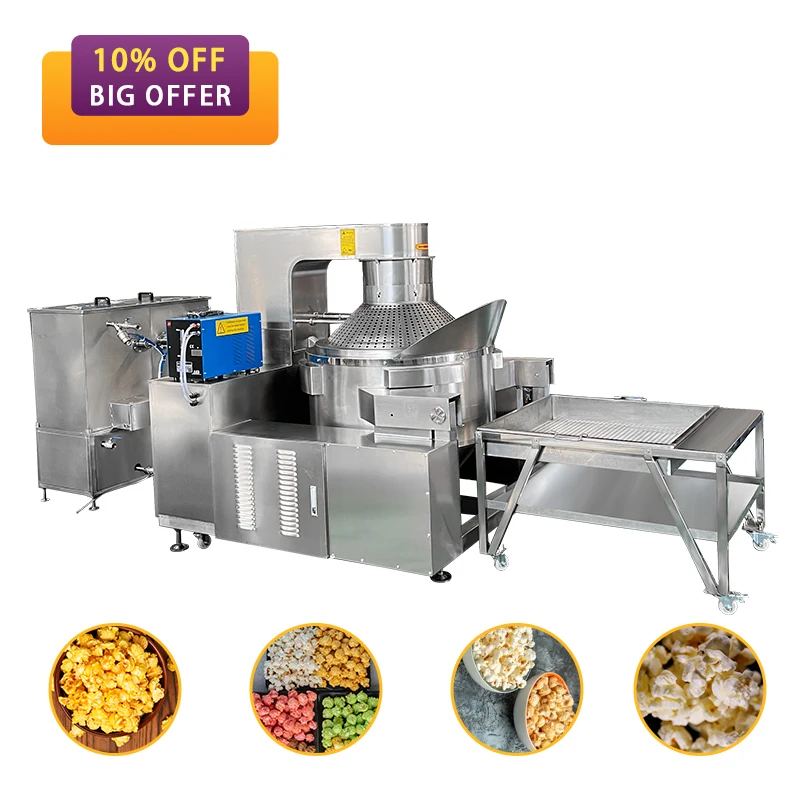 Industrial Automatic Popcorn Equipment Flavored Popcorn Maker Industrial Caramel Ball Shape Popcorn Production Line