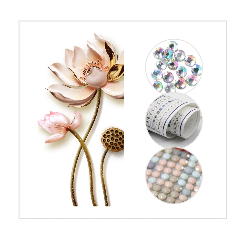 Latest Version Mosaic Embroidery Rhinestone 5d Diy Crystal Diamond Flower Painting