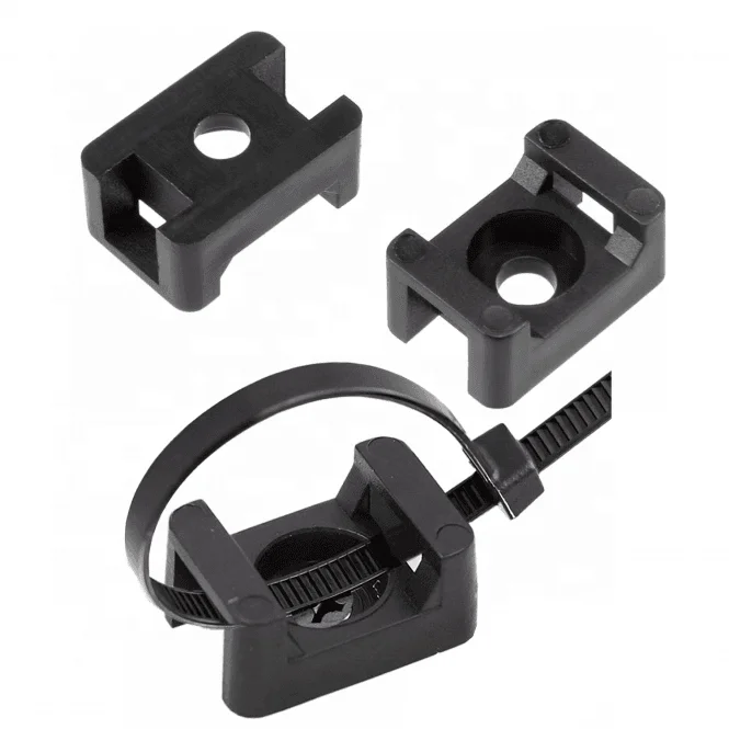 Держатель кабельной стяжки клип пластиковые зажимы для крепления зажим кабельные хомуты из нейлона и черного цветов, на возраст 12 Галстуки седло зажимы один токарно-винторезный