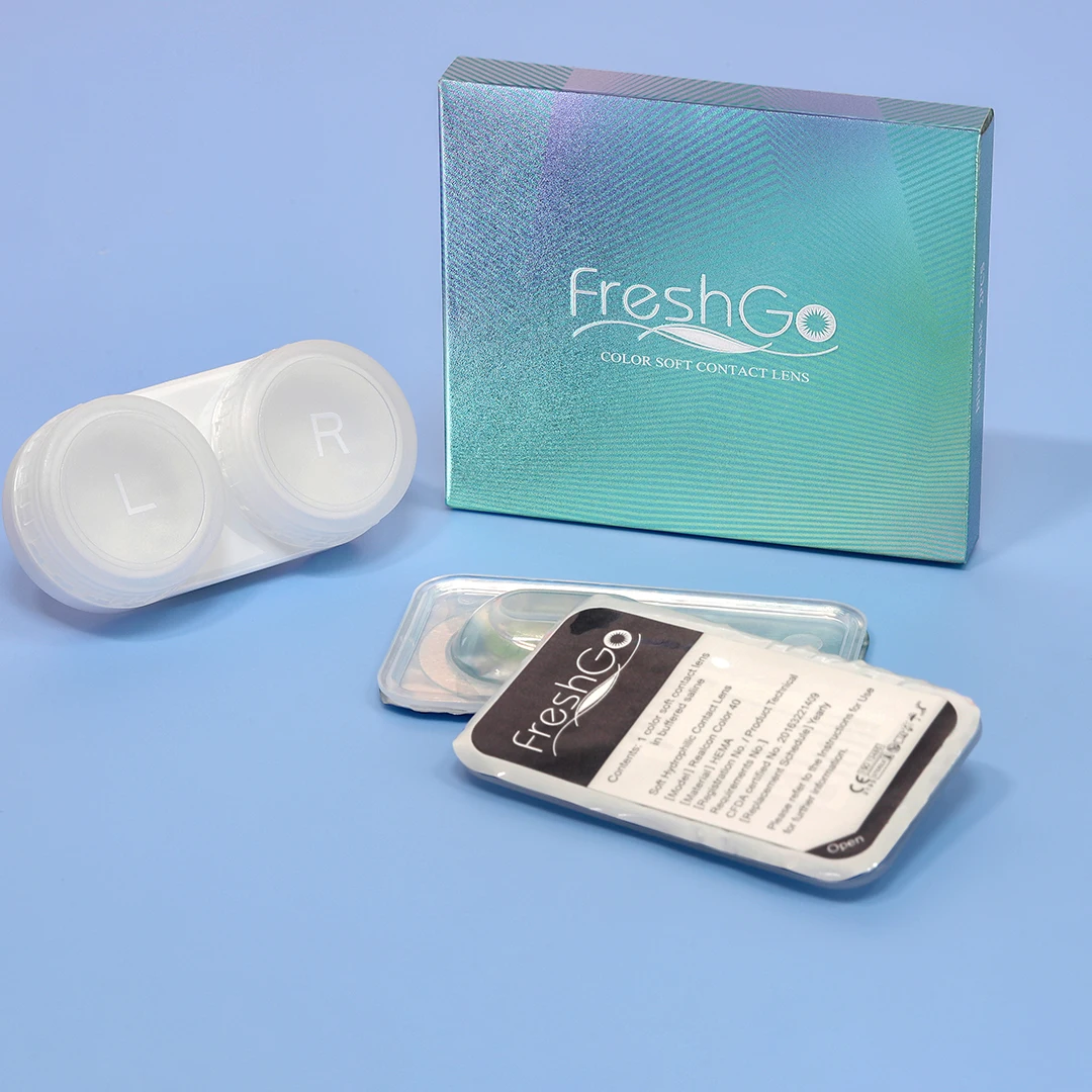 custom logo cosmetic contact lens colored contact lenses eye color lenses packaging box urban layer contact lenses lensa kontak