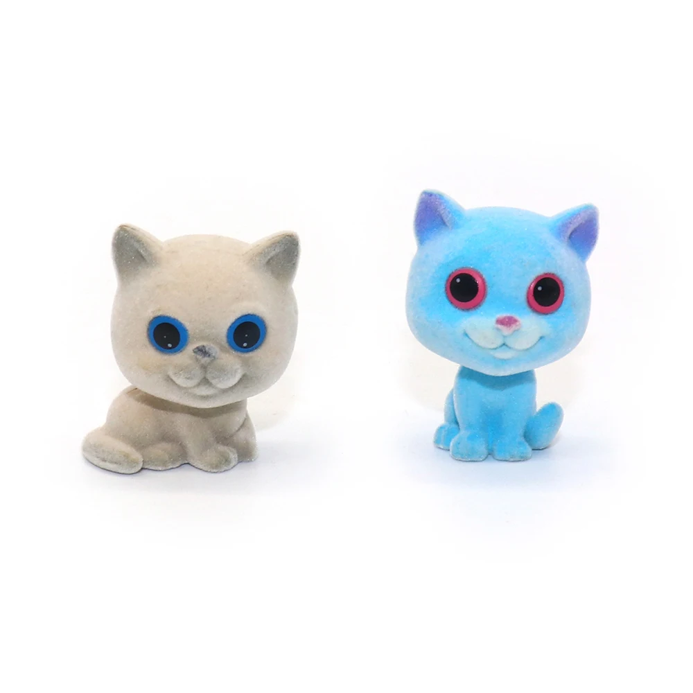  Пластиковая фигурка из ПВХ для капсул игрушечная кошка ниспадающая игрушка мини-животное флокирующая