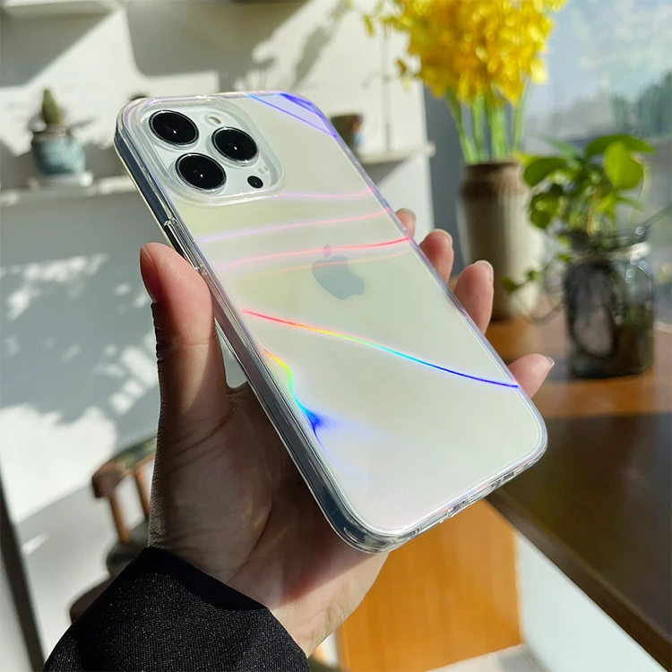 New Design IMD Vacuum plating Aurora Crystal Case for iPhone 13 Mini Colorful Shock proof Phone Case For iPhone 13 12 11 Pro Max