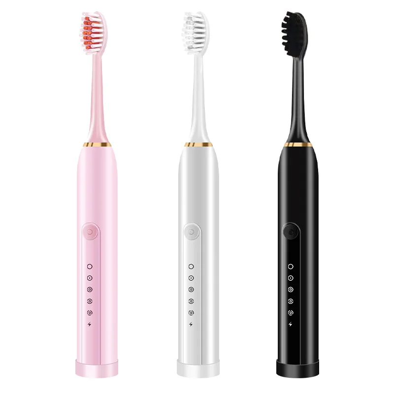 Electric Toothbrushes Smart Sonic Whitening Soft Brush Rechargeable 6 Modes 4 Heads Electric Toothbrushes