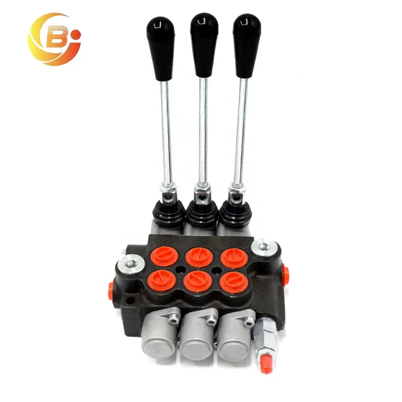 Junbao Customer Standard 80LPM flow 3 Spool P80 Hydraulic Directional Control Valve