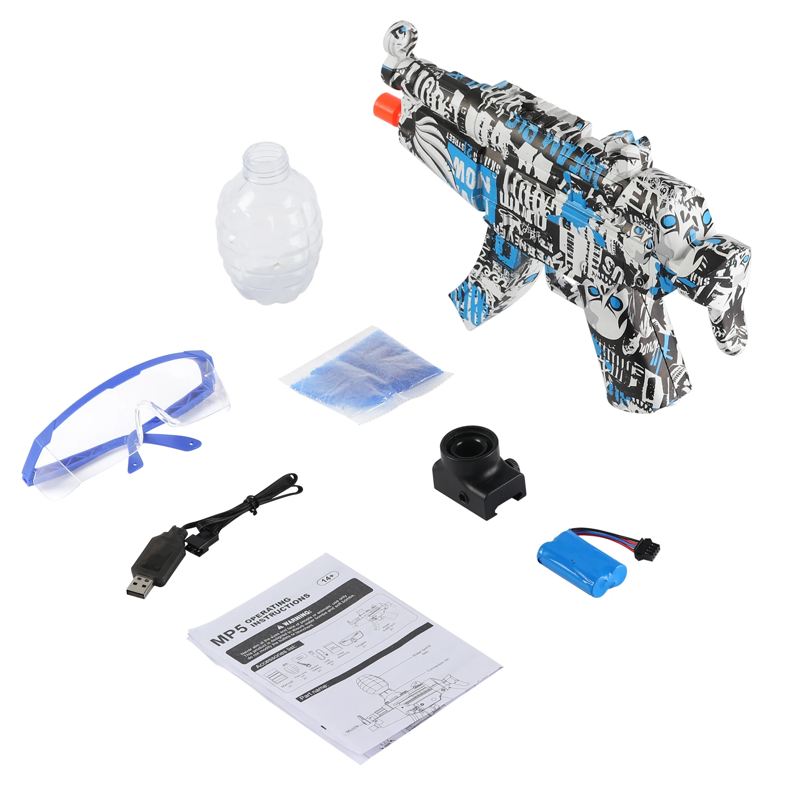 Splat Gel Ball Gun Blaster Pistol Electric Rifle Outdoor Toy AK47 MP5 M416 Water Bead Splat Gun For Boys Kids
