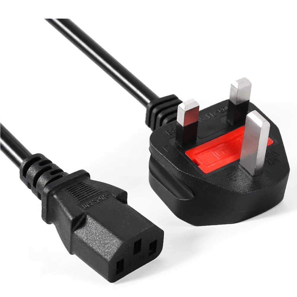 3 зубец Шнур питания переменного тока 220v UK шнур кабель с предохранителем для