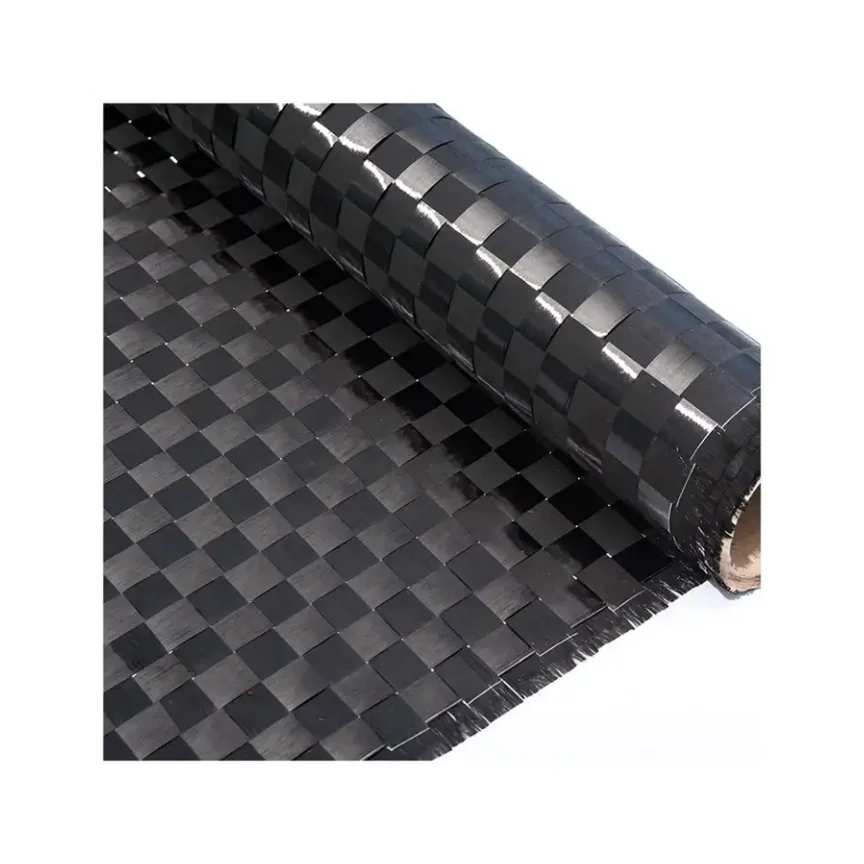 12K Plain Weave Spread Tow Carbon Fibre Cloth Plain/twill Large Check Carbon Fiber Cloth