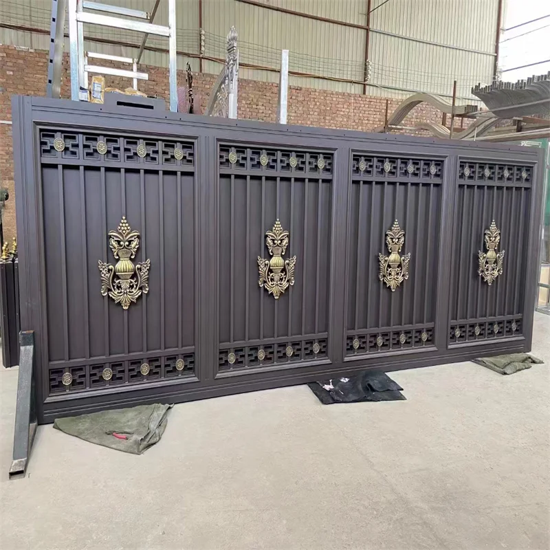 Of Home Made of Iron Sliding Door Frame 2022 Hot-selling Glass Metal Steel Fence Security Fence Panels Wrought Iron Garden Fence