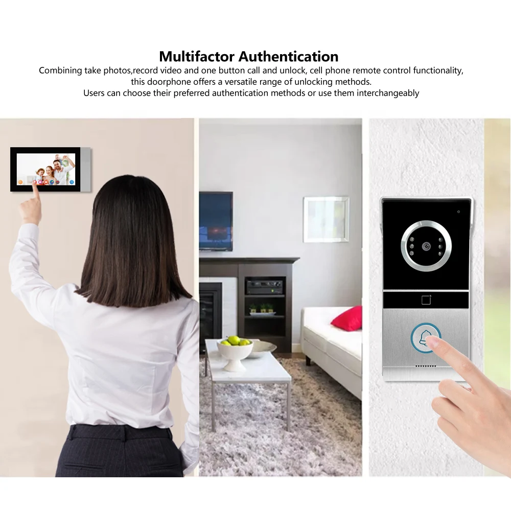 TuyaApp 2.4g Wifi Wireless 1080p Hd Video Doorbell Doorphone Remote Door Lock Unlock Module Psu 4 Wire Connection Villa Intercom