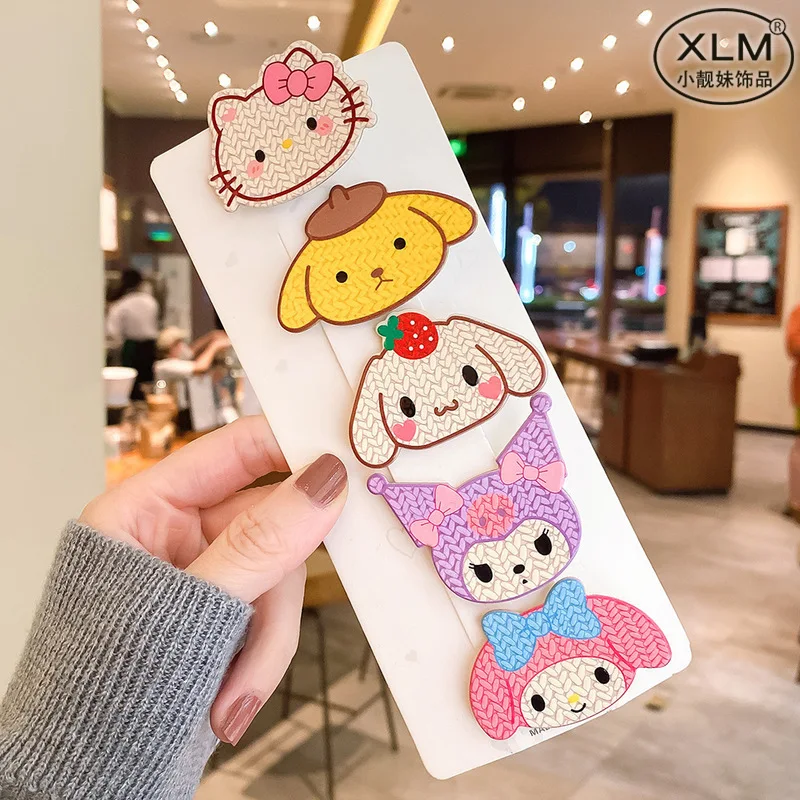 Acrylic cartoon hair clip Hair accessories colorful one word Resin duck bill clip Premium