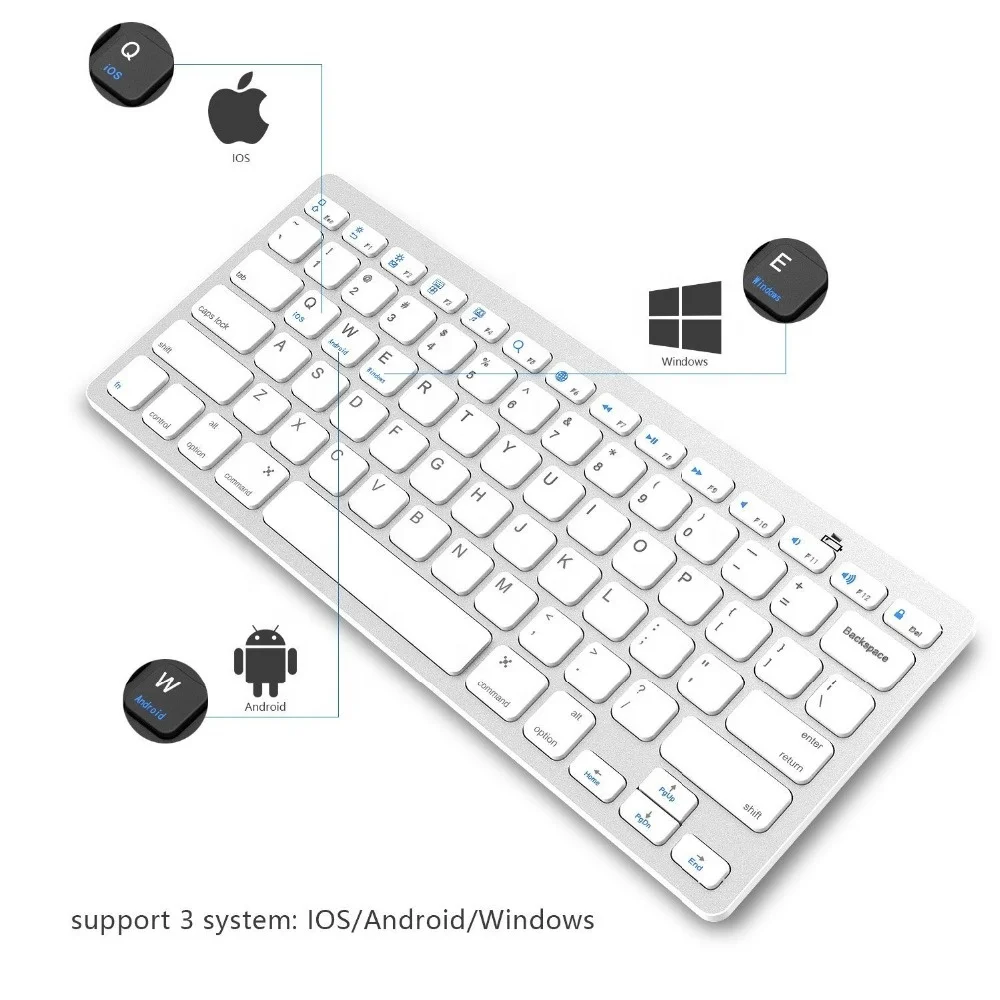 New design Smartphone Aluminum wireless teclado blue tooth keyboard clavier french azerty layout for Mac