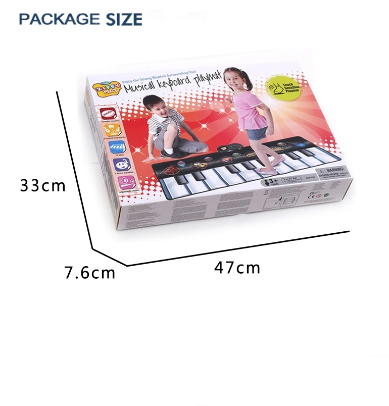 Toys musical portable baby play mat piano keyboard soft musical foldable piano kids play mats musical toy for children