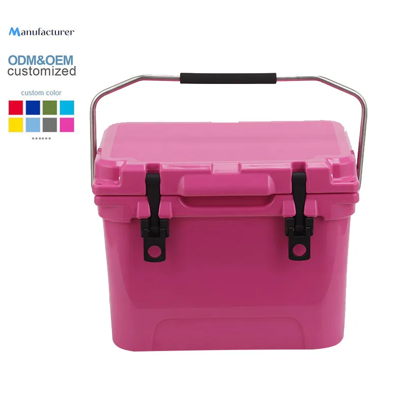 20qt Manufacture low MOQ Custom plastic portable cooler box outdoor rotomolded lunch box cooler with custom logo