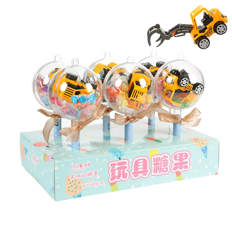 best selling fruit flavors candy toys lollipop novelty digger toy candy