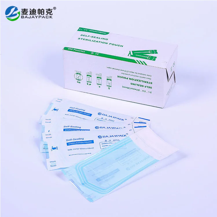 Steam And Ethylene Oxide Gas Sterilization Bag Medical Grade Self-sealing Sterilization Bag