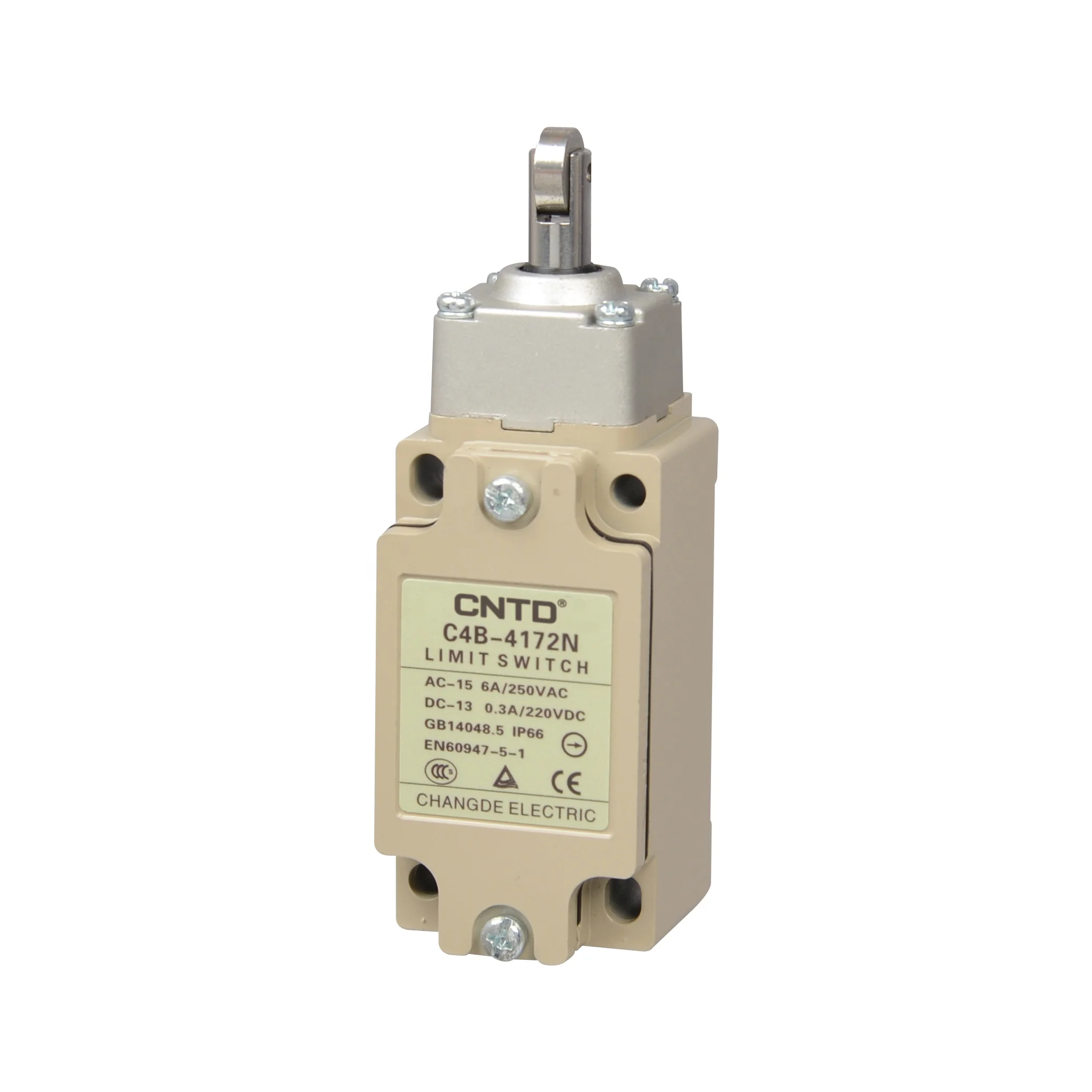 CNTD Ajustable Roller Lever Resin Ball Vertical Safety Limit Switch C4B-4116N 1NO/1NC 6A 250V IP66