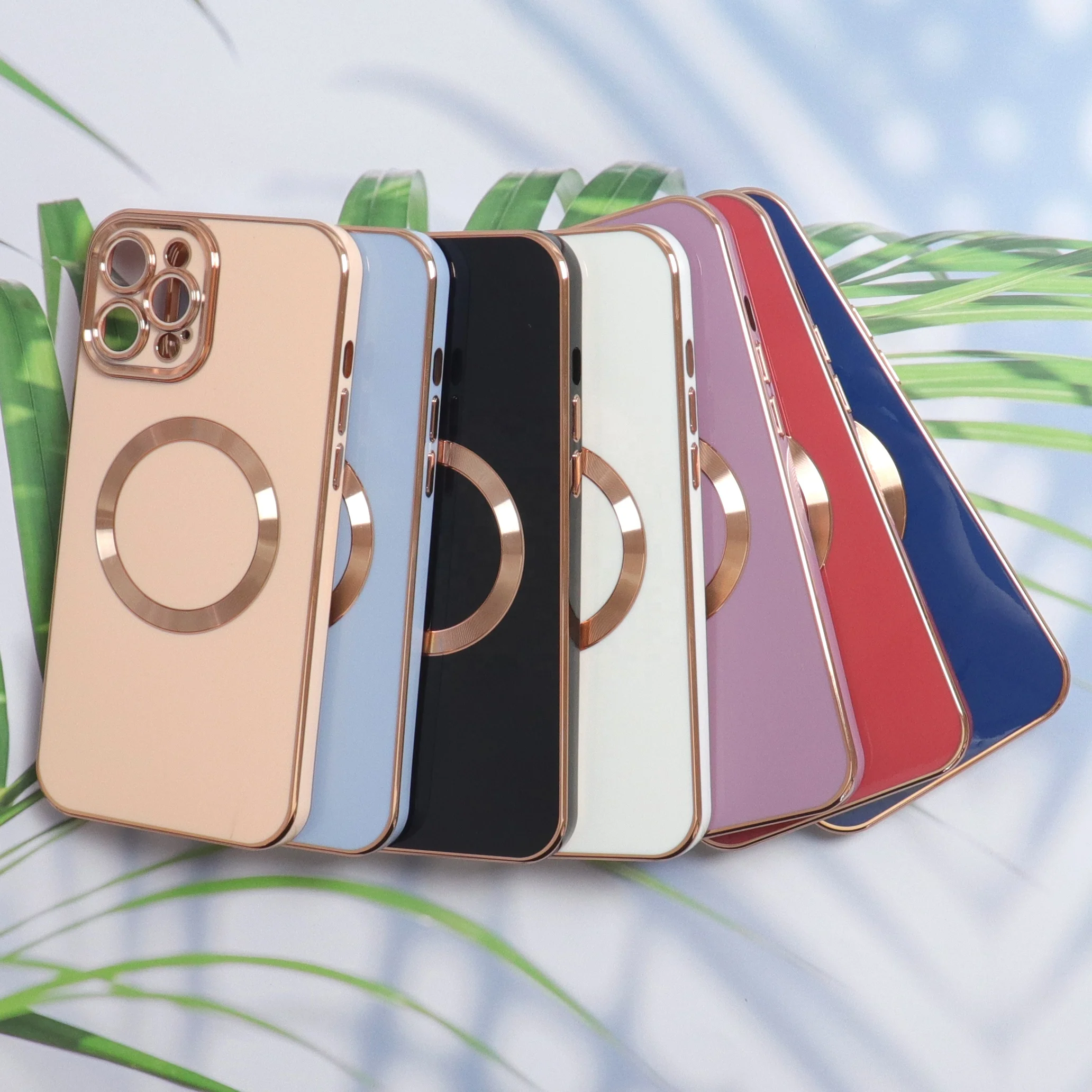 For iPhone 13 14 Pro Max Luxury Mobile Phone Covers Case Multi Colors Customs Magnetic Phone Case