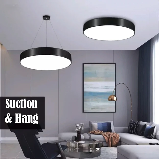 Modern 36W circle pendant light simple hollow ring led ceiling lamp for shopping mall