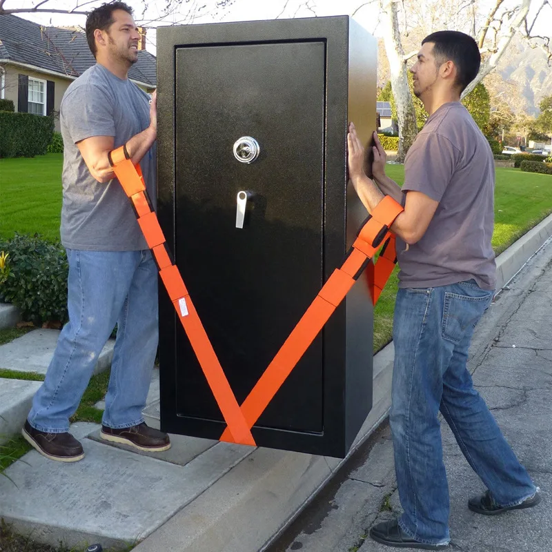 2PCS New Lifting Moving Strap Furniture Transport Belt In Wrist Straps Team Mover Easier Conveying Orange