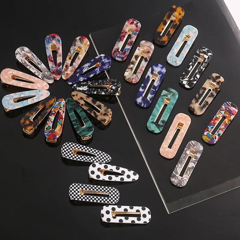 women quality leopard tortoise clamp hair clip clips charms fancy pins accessories beautiful acrylic acetate hairpin