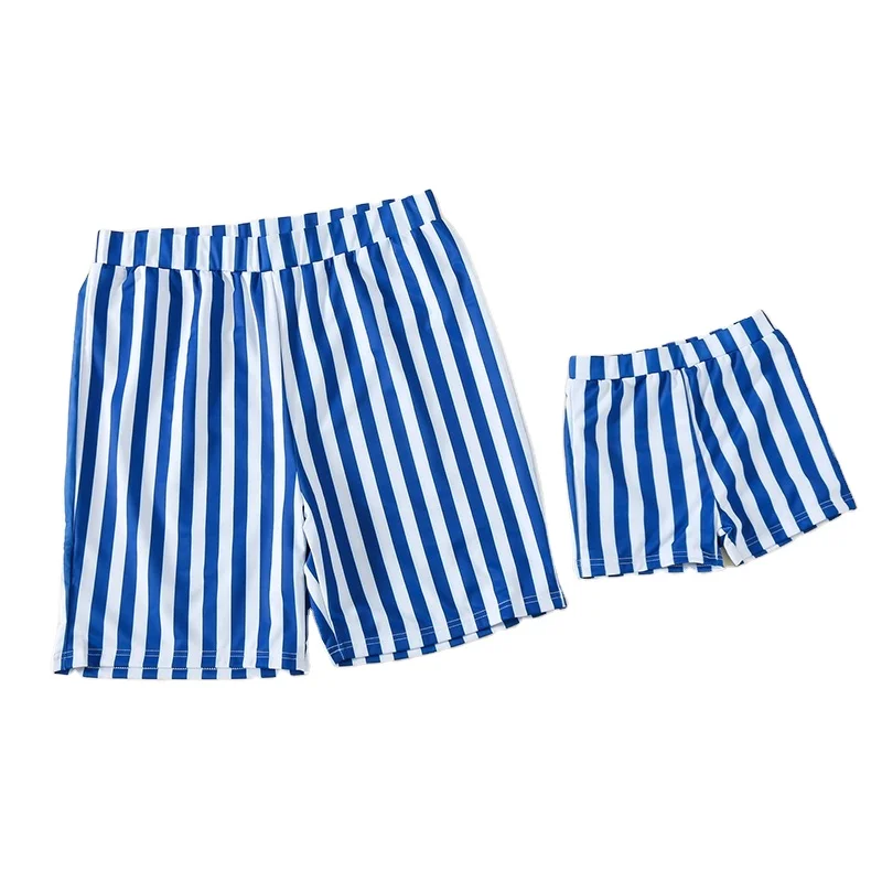 Strip Printing Custom Design Swimsuit For Kids Beachwear Children Family Matching Swimwear