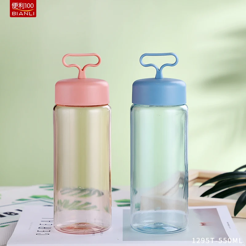 550ml/19oz Eco Friendly Leakproof Gym Bike Plastic Drink Cups Workout Clear Portable Sports Custom logo Water Bottle