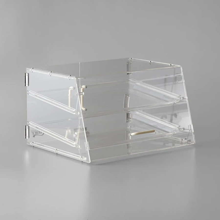 Custom Bread Shop Counter top Acrylic Box Cake Pastry Display Case Bakery Display Cabinet