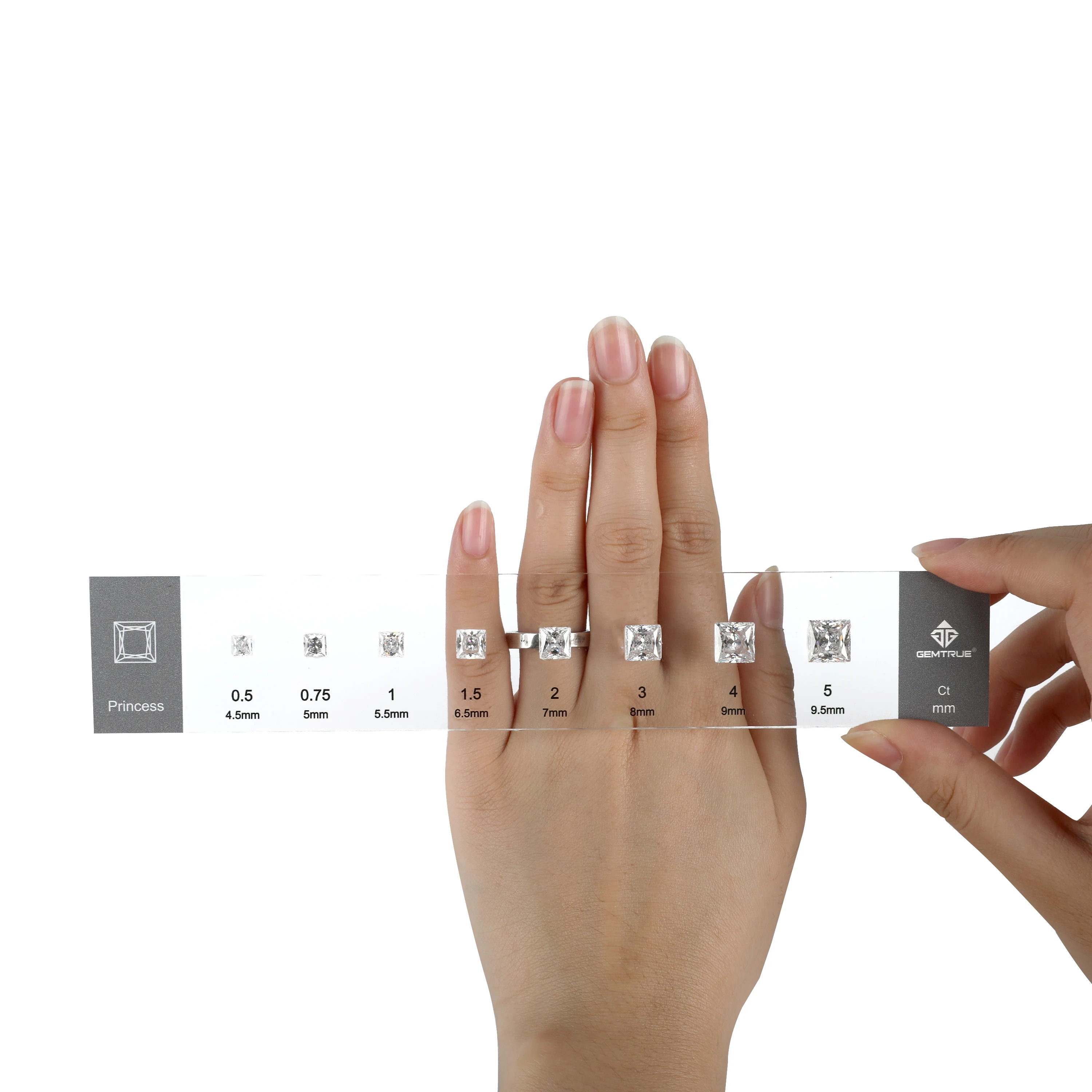 Высокое качество 9A кубический цирконий Алмаз Carat выбрать набор для сравнения ювелирных изделий формы кольца