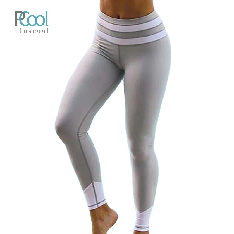 grey/white color fitness clothing private label tight yoga pants