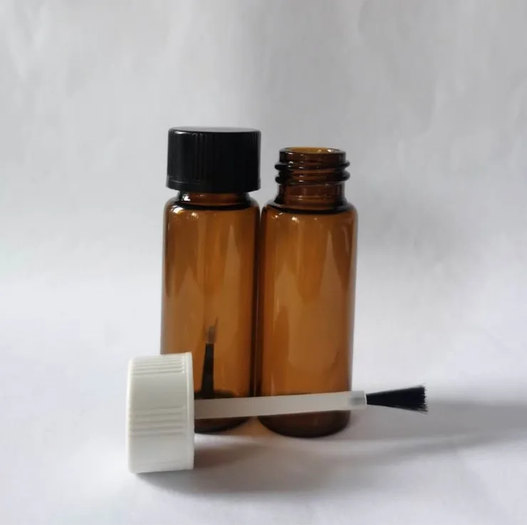 15ml 0.5OZ Amber Glass Empty Foot Care Nail Fungus Treatment Bottle Nail Gel Bottle With Bakelite Cover Glass Penicillin bottles