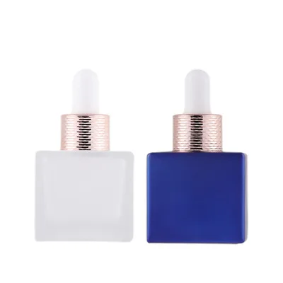 FTS Essential Oil Perfume Roll On Bottle 30Ml Metallic Thick Glass Tube Bottle With Metal Roller