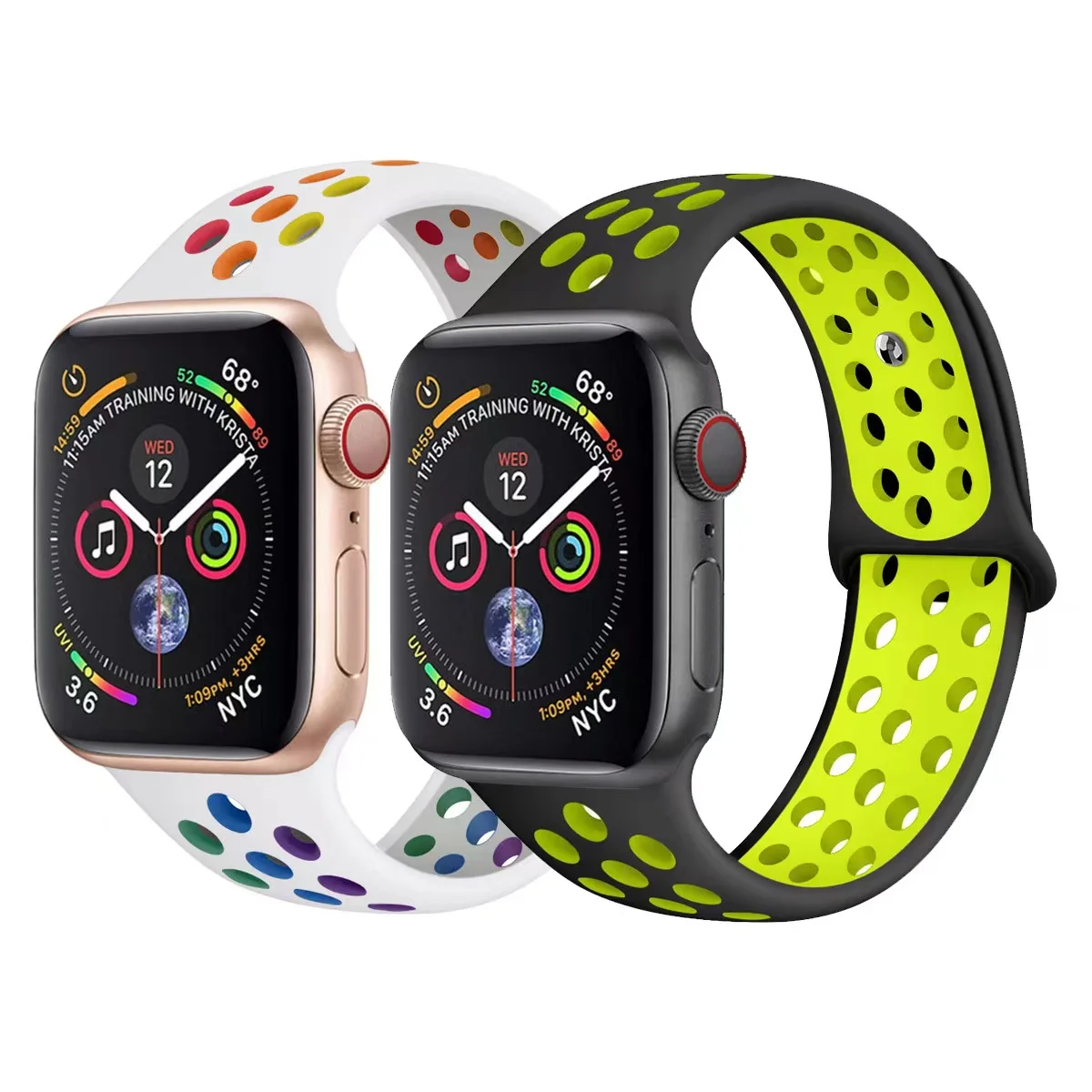 Apple Watch Fashion Silicone Strap 7 6 5 Breathable Strap 38 40 42 44mm