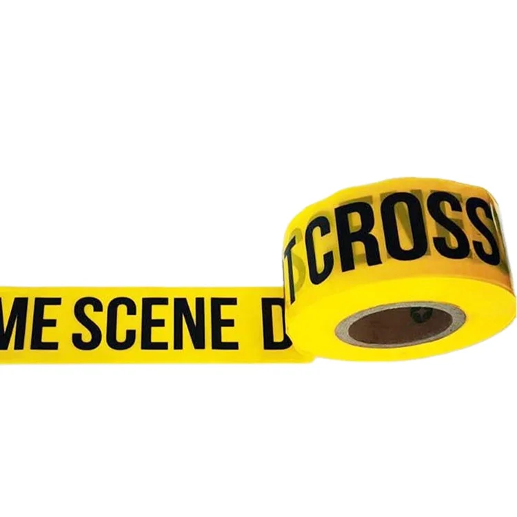 Custom Printed White Red PVC PE Film Warning Tape Traffic Safety Barricade Caution Tape