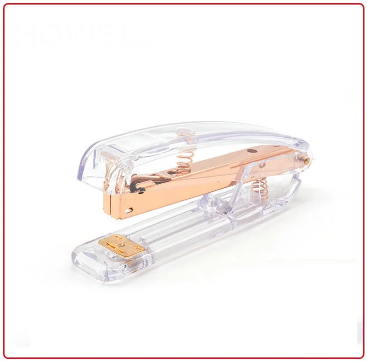 Transparent Stapler Rose Gold Stapler Office Student