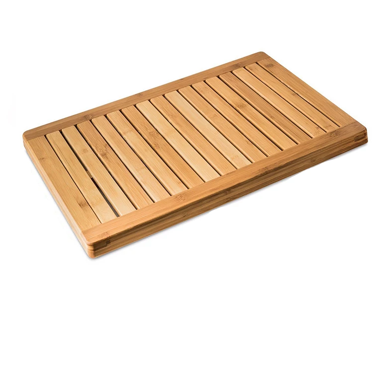 Factory Price Natural Eco-friendly Bamboo Bath Mat Non Slip Shower Mat