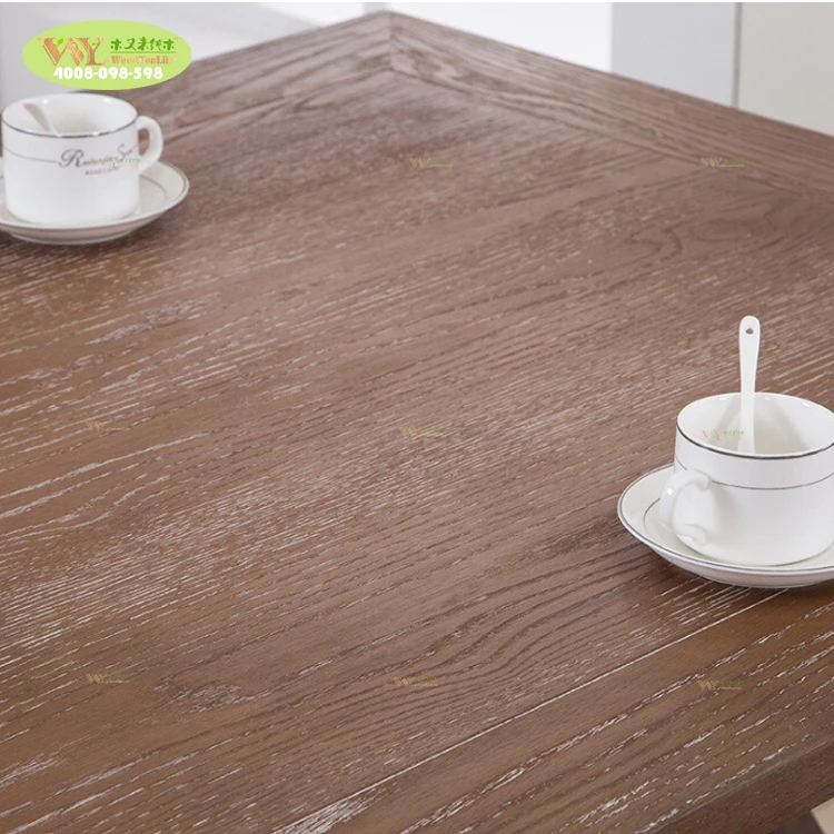 Vintage solid old wood pedestal design dining table / French countryside event oak wood dining table for wedding