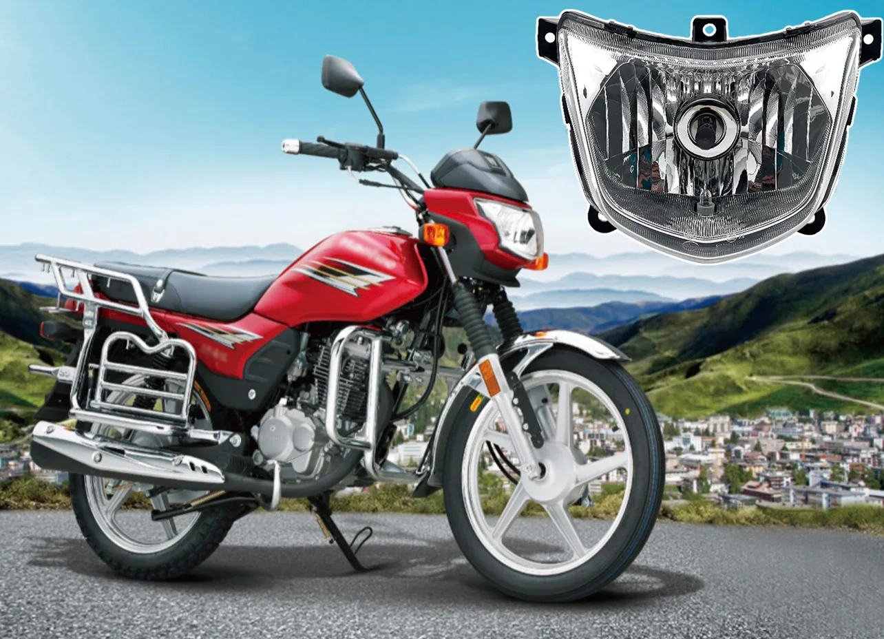 Best quality Egypt type E mark motorcycle headlight for haojue HJ125-2E Luces para motocicletas