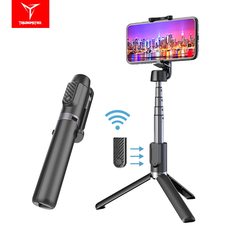 Folding Anti Shake Selfie Stick with Tripod Remote Shutter Tripod for Smartphone