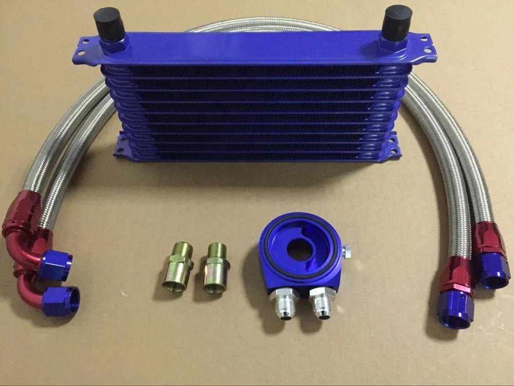 High performance aluminum Trust Greddy type 10row oil cooler kit for Starlet 4efte