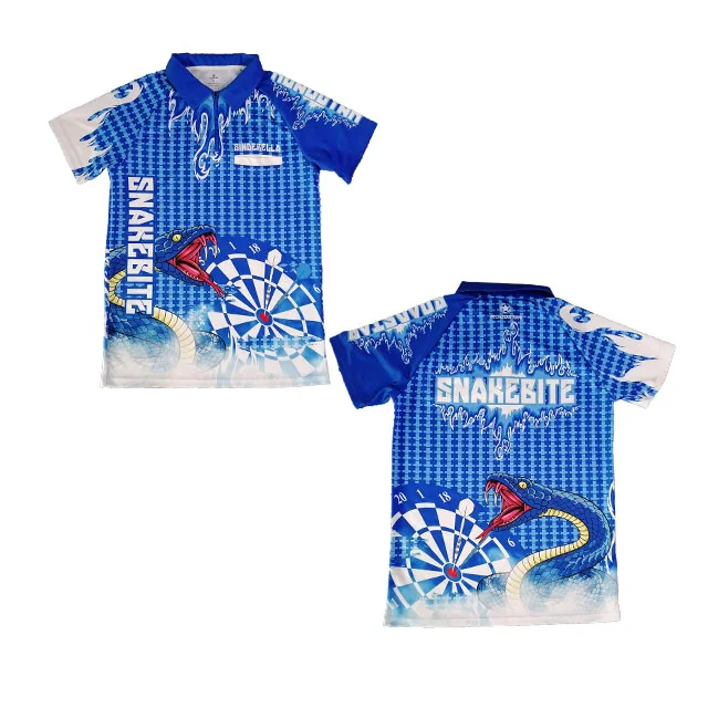 Roadstar Custom names dart polo shirt zipper polo normal collar stand up collar bowling shirt sports shirt