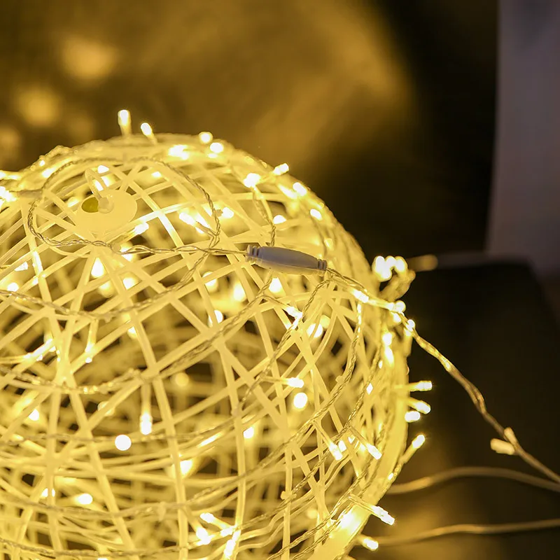 Wholesale 20/30/40/50cm Led Globe Rattan Ball Light Landscape Hanging Light Outdoor Round Ball Light Decor For Tree