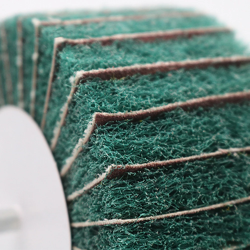 6mm shank abrasive tool mounted point  non- woven sand cloth  flap wheel with shaft grinding head for burnishing machine